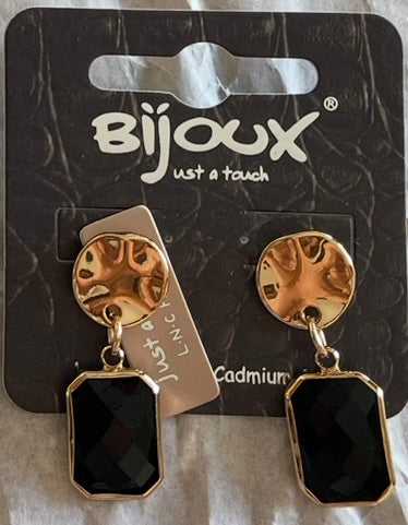 oorbellen zwart met goud