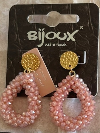 oorbellen roze hanger