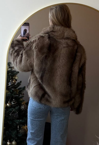 Teddy jas khaki of coffee brown