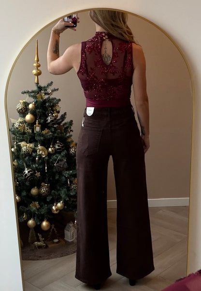 Glitter body korte mouwen