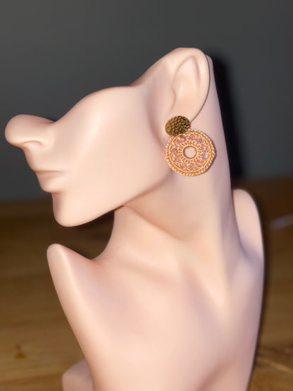 oorbellen roze rondjes