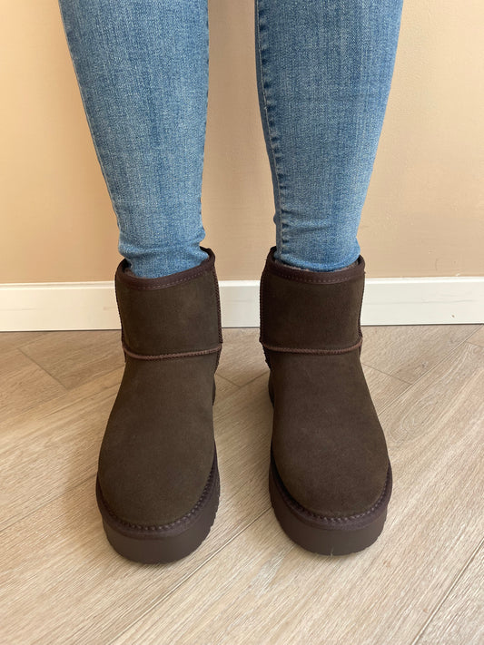 Boots real leather dark Brown