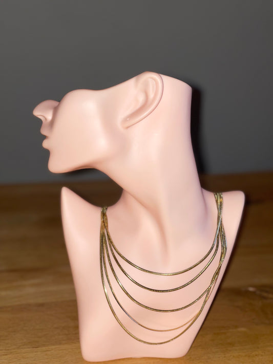 ketting 5 delig gold