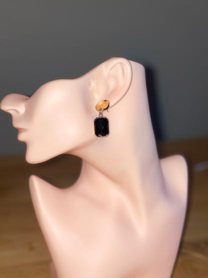 oorbellen zwart met goud