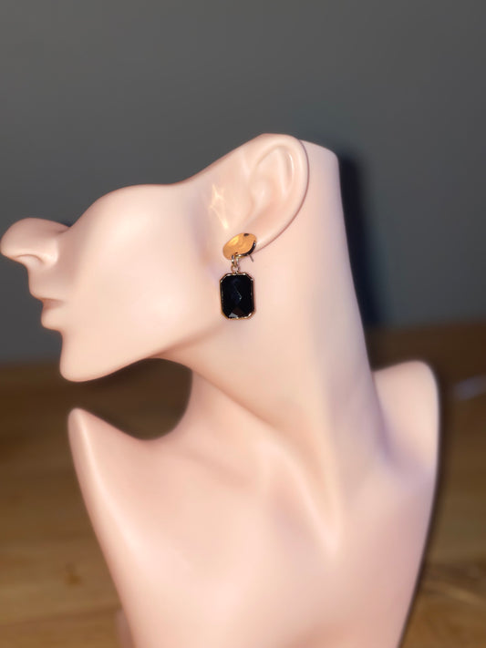 oorbellen zwart met goud