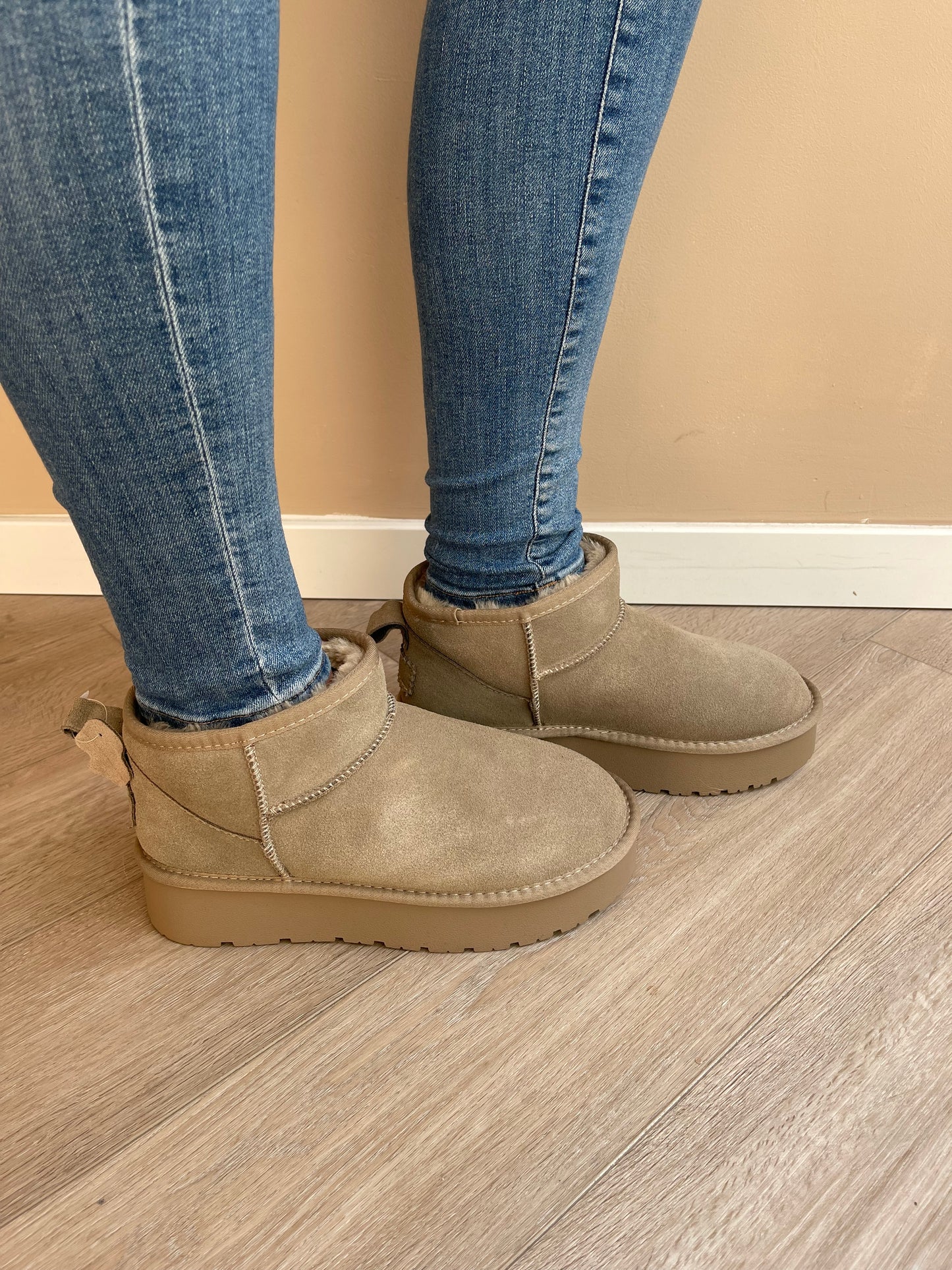 Boots real Leather taupe