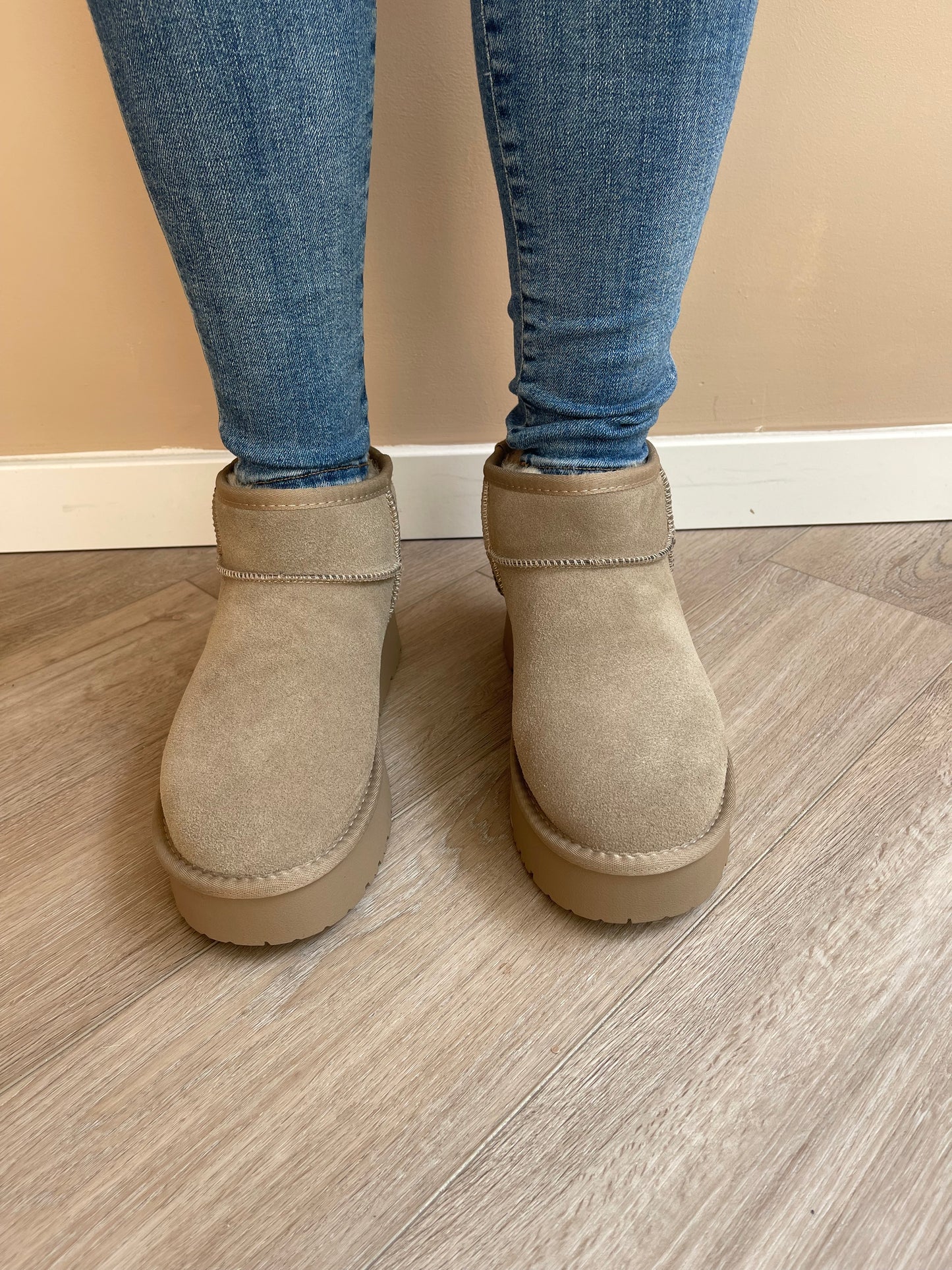 Boots real Leather taupe