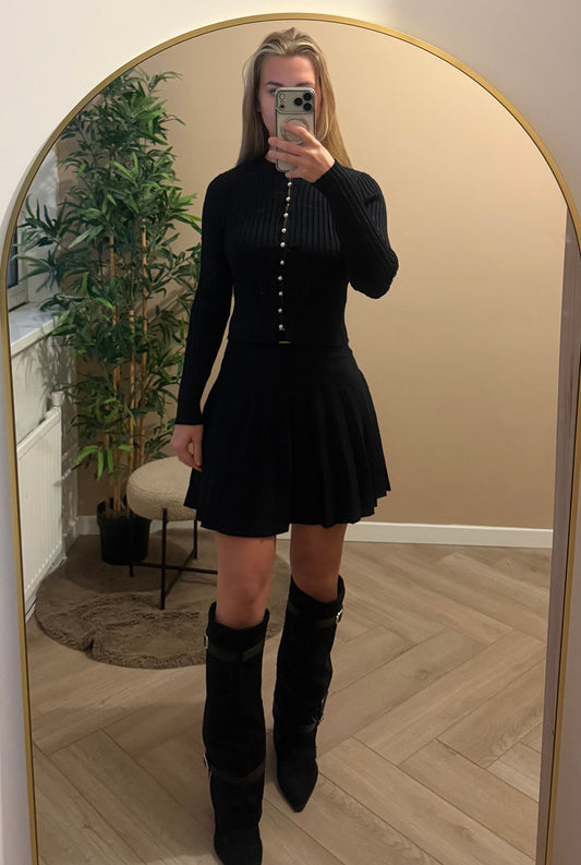 black top with buttons