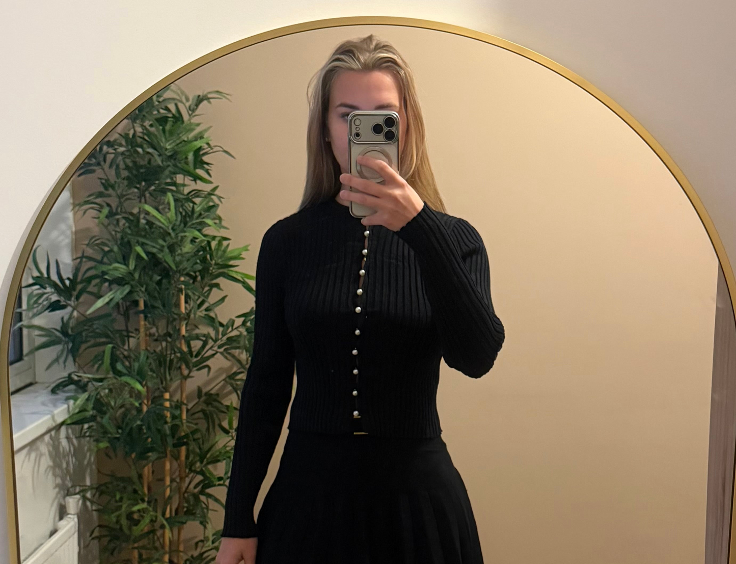 black top with buttons