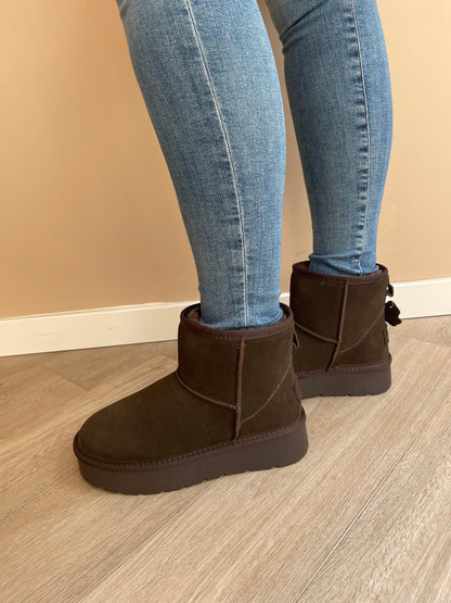 Boots real leather dark Brown