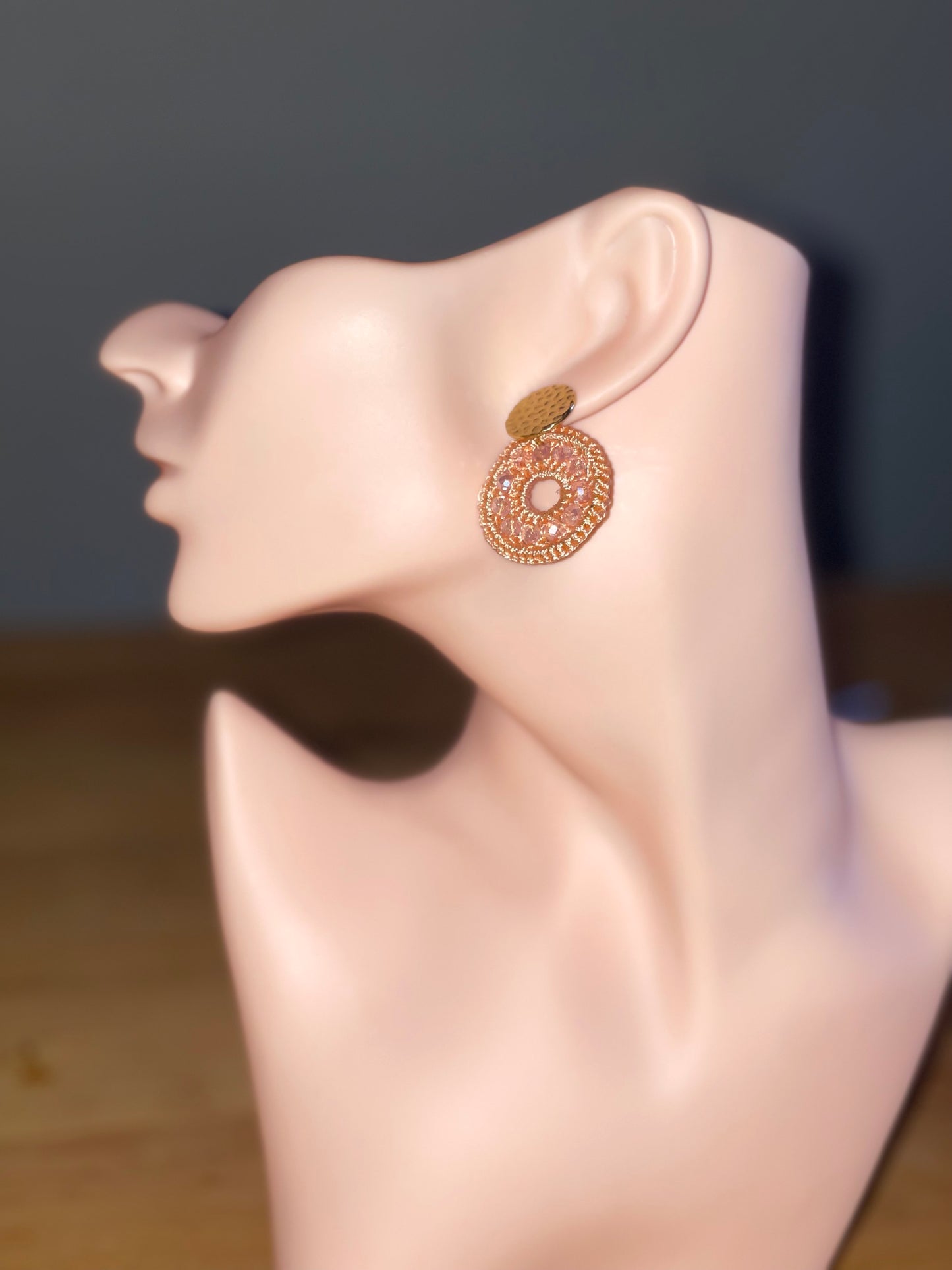 oorbellen roze rondjes