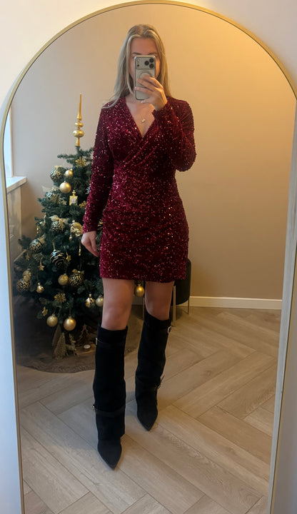 Glitter velvet dress