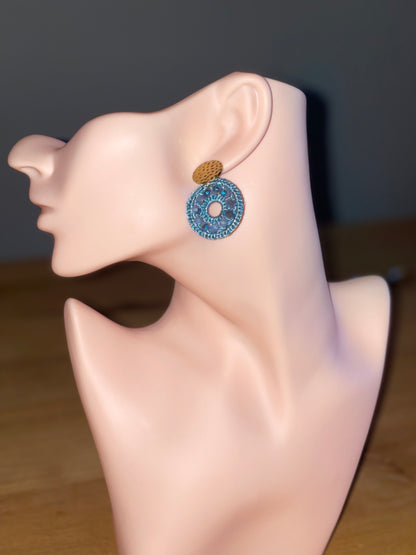 oorbellen rondjes blauw