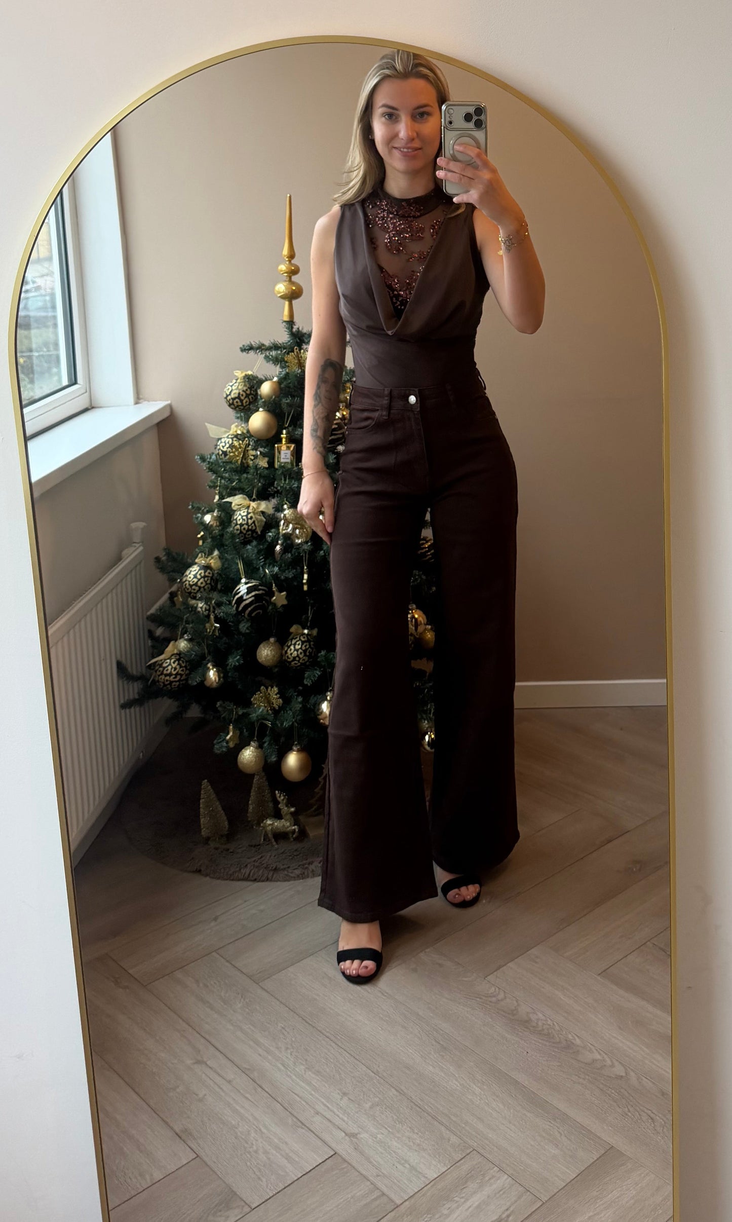 Glitter body korte mouwen