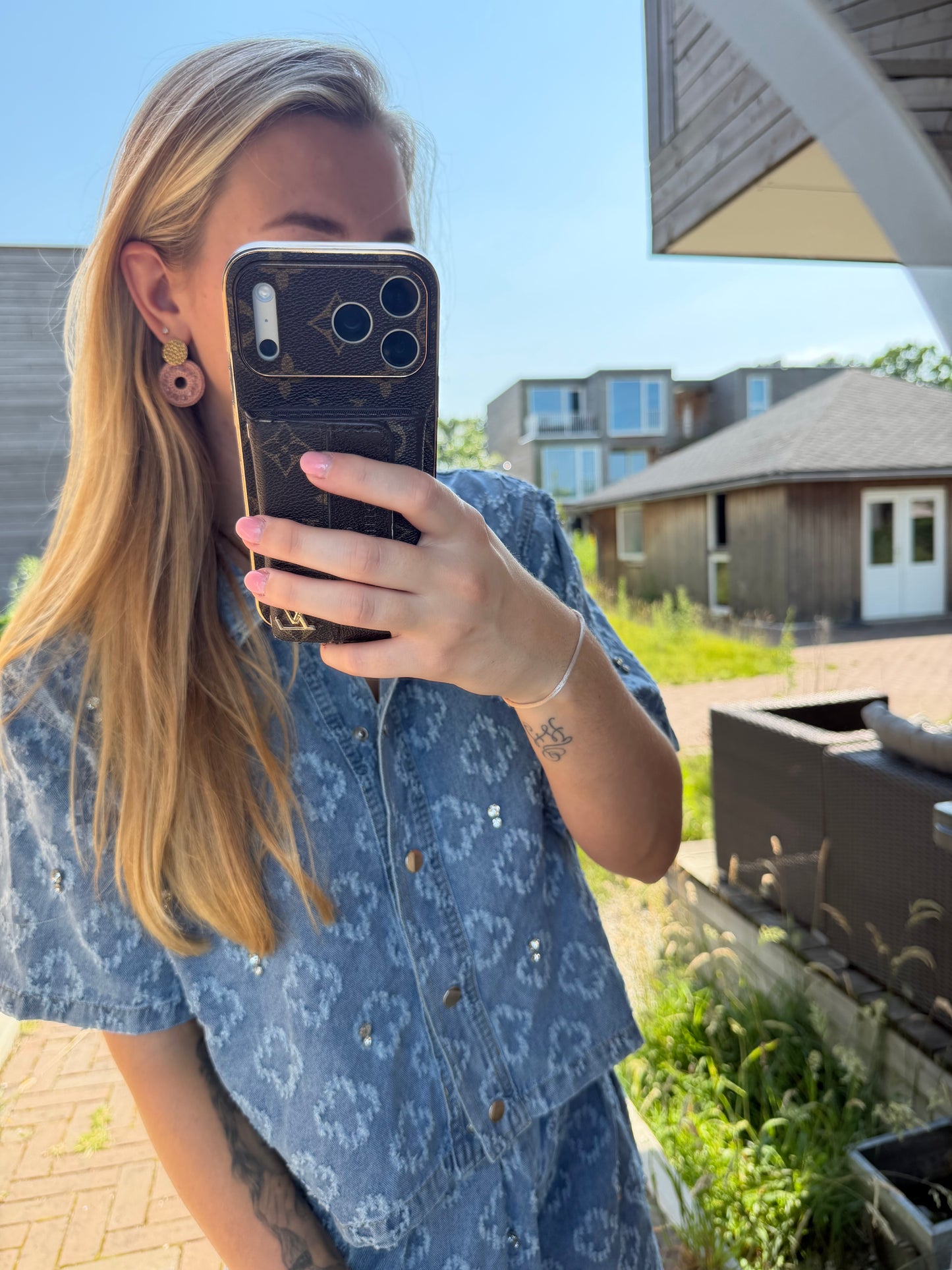 oorbellen roze rondjes