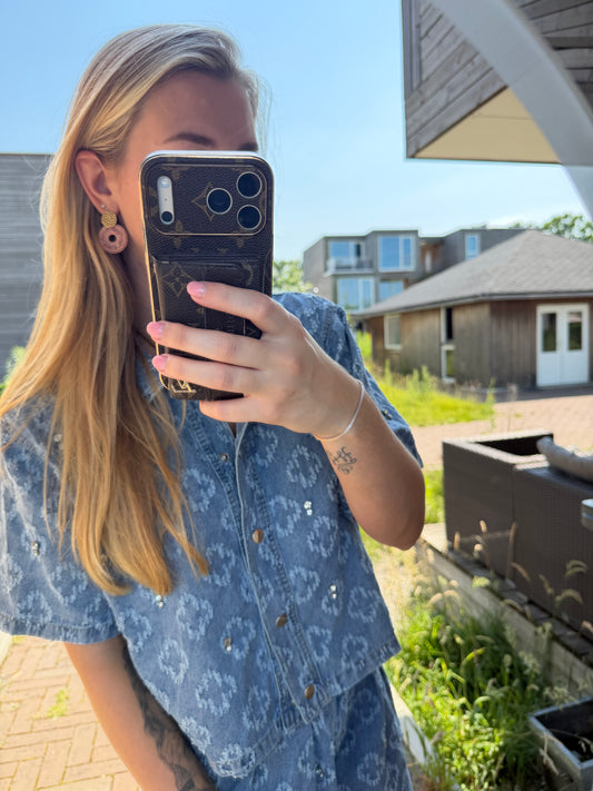 oorbellen roze rondjes