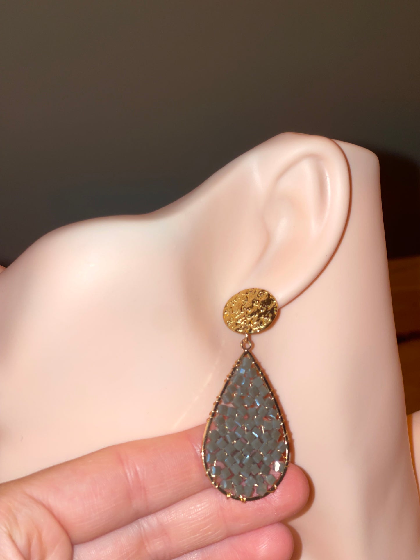 oorbellen hangers grijs