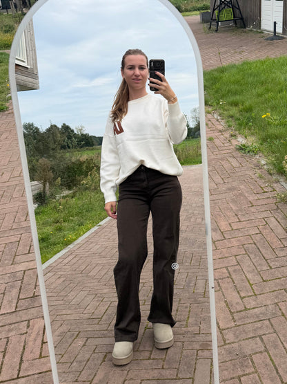 LA trui beige met bruin