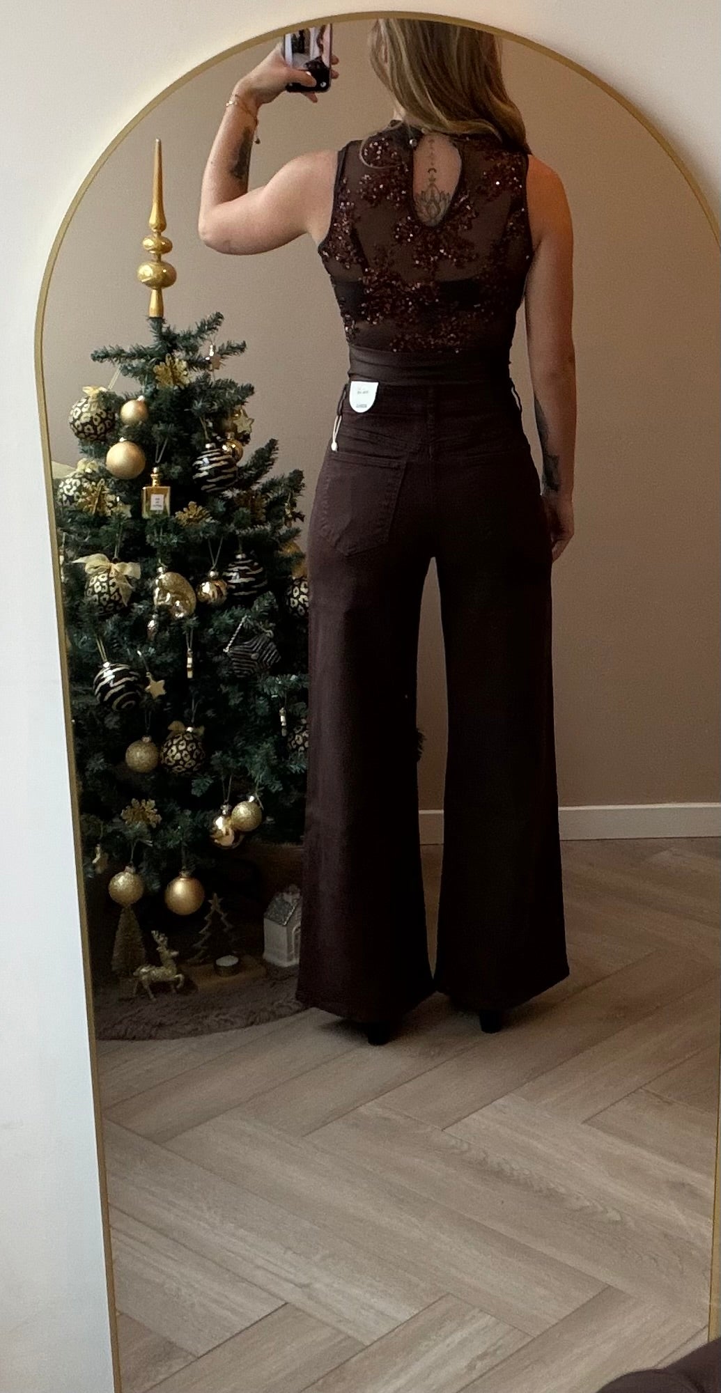 Glitter body korte mouwen