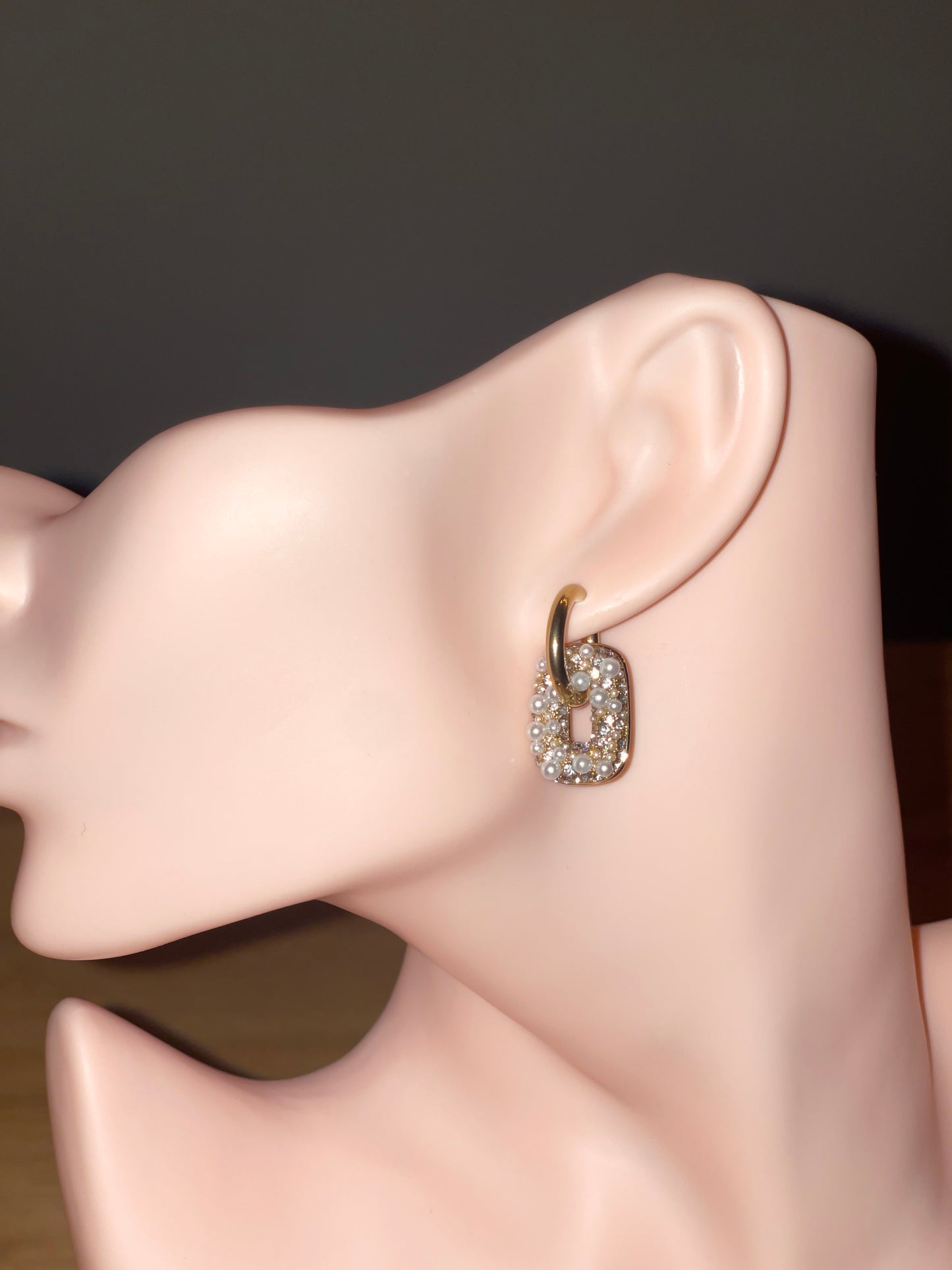 oorbellen rondjes parel