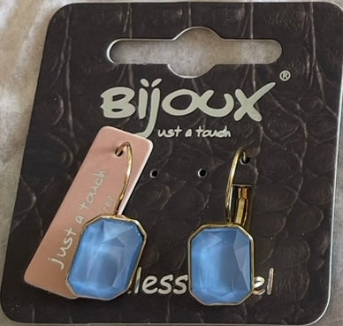 oorbellen blauwe steen