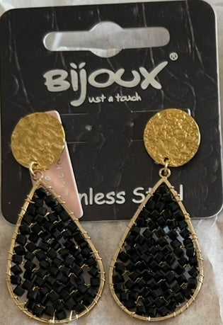 oorbellen hangers zwart