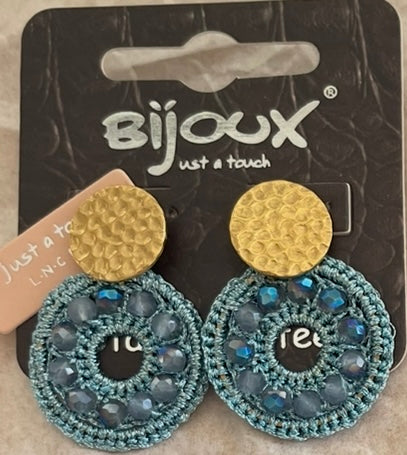 oorbellen rondjes blauw